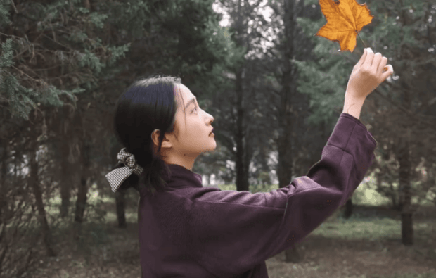 搜狐娱乐讯 19日，关晓彤在社交平台上更新秋日枫叶转场视频，她手持枫叶宛若秋日沉稳少女，氛围感拉满！