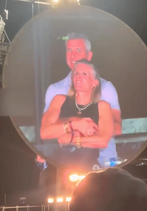 Coldplay演唱会变捉奸现场！已婚大佬偷情女下属被拍