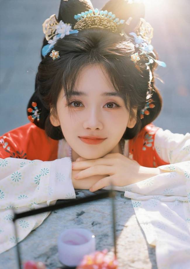 王影璐披毛绒披风少女感十足 手拎果篮活泼灵动