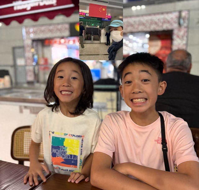 陈小春两个儿子近照，应采儿带娃出游，父子三人龇牙笑似复制粘贴封面图